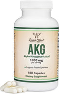 Complemento de AKG (Ácido Alfa-Cetoglutárico) 1.000 mg por dosis, 180 cápsulas - Double Wood