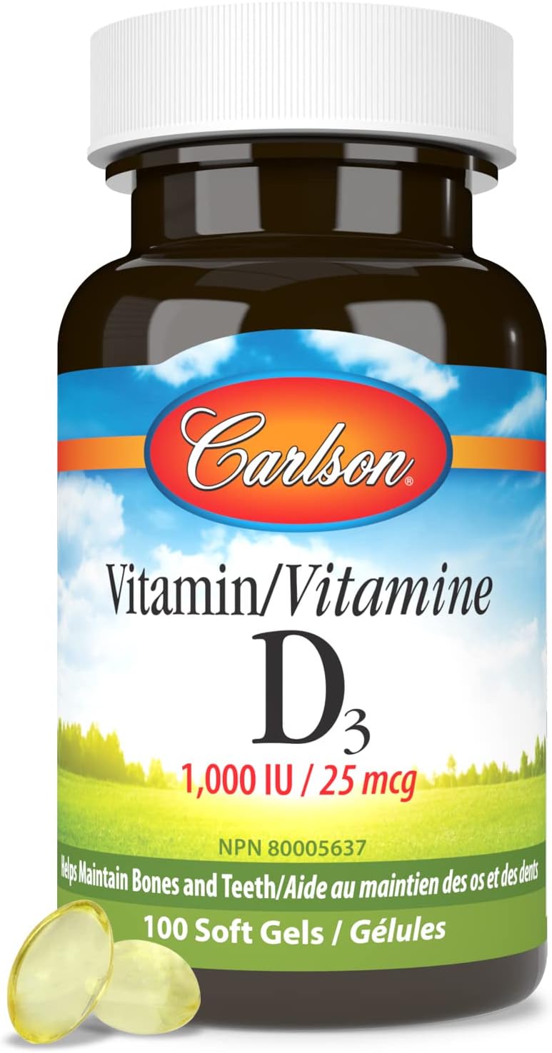 Carlson Vitamin D3 1000 IU - 100 Cápsulas Blandas
