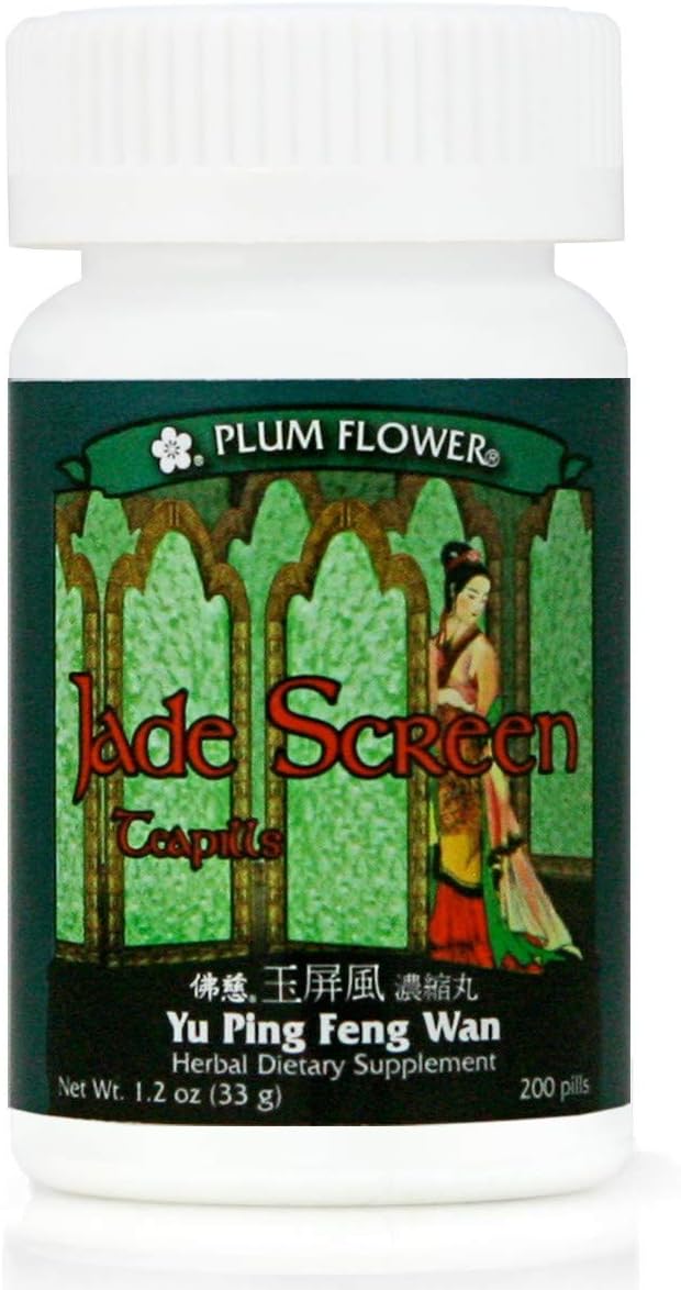 MAYWAY Plum Flower Jade Screen Teapills Yu Ping Feng Wan (3 botellas de 200 píldoras cada una)
