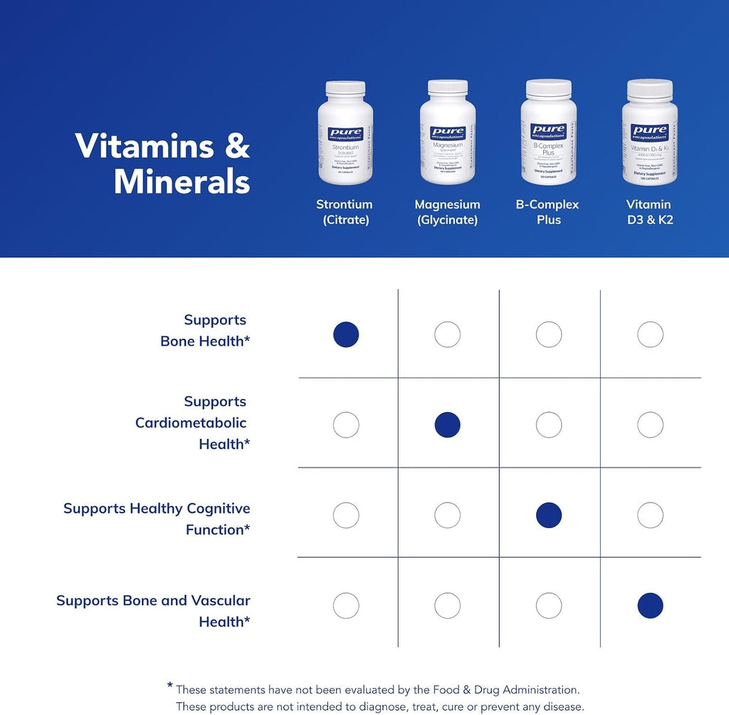 Pure Encapsulations Estroncio (Citrato) | Suplemento alimenticio hipoalergénico | 90 Cápsulas