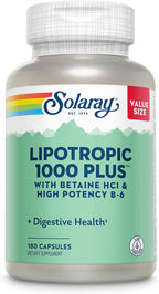 SOLARAY Lipotropic 1000 Plus Complex, 100 Cápsulas