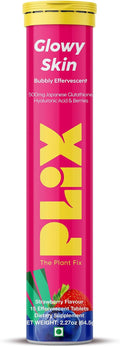 PLIX - THE PLANT FIX Comprimidos Efervescentes Glutathione con Vitamina C, Sabor Fresa (15 uds)