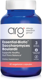 ARG Essential-Biotic Saccharomyces Boulardii - 9 mil millones UFC - Probiótico de levadura - Vegetariano - 60 Cápsulas