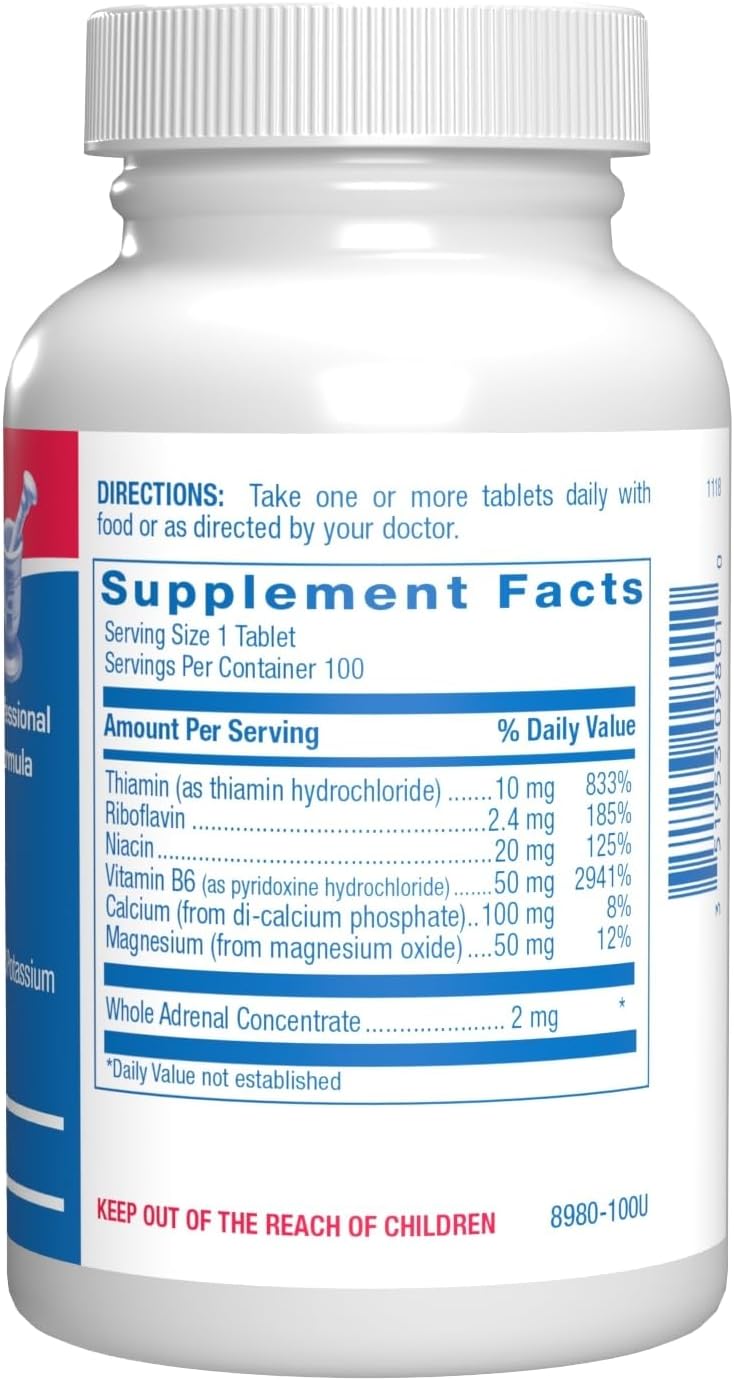 Complejo Calcio Magnesio B6 50mg con Vitaminas B1, B2, Niacina y Potasio - 100 Comprimidos