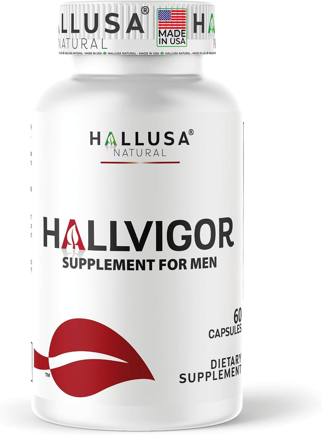 Hallusa Natural HALLVIGOR Multivitamínico Diario para Hombres – Ginseng Coreano, Damiana, Saw Palmetto, Biotina, Complejo B, Zinc, Jalea Real – 60 Cápsulas