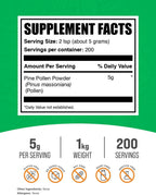 BulkSupplements.com Polen de Pino en Polvo - Pared Celular Rota, 1 kg