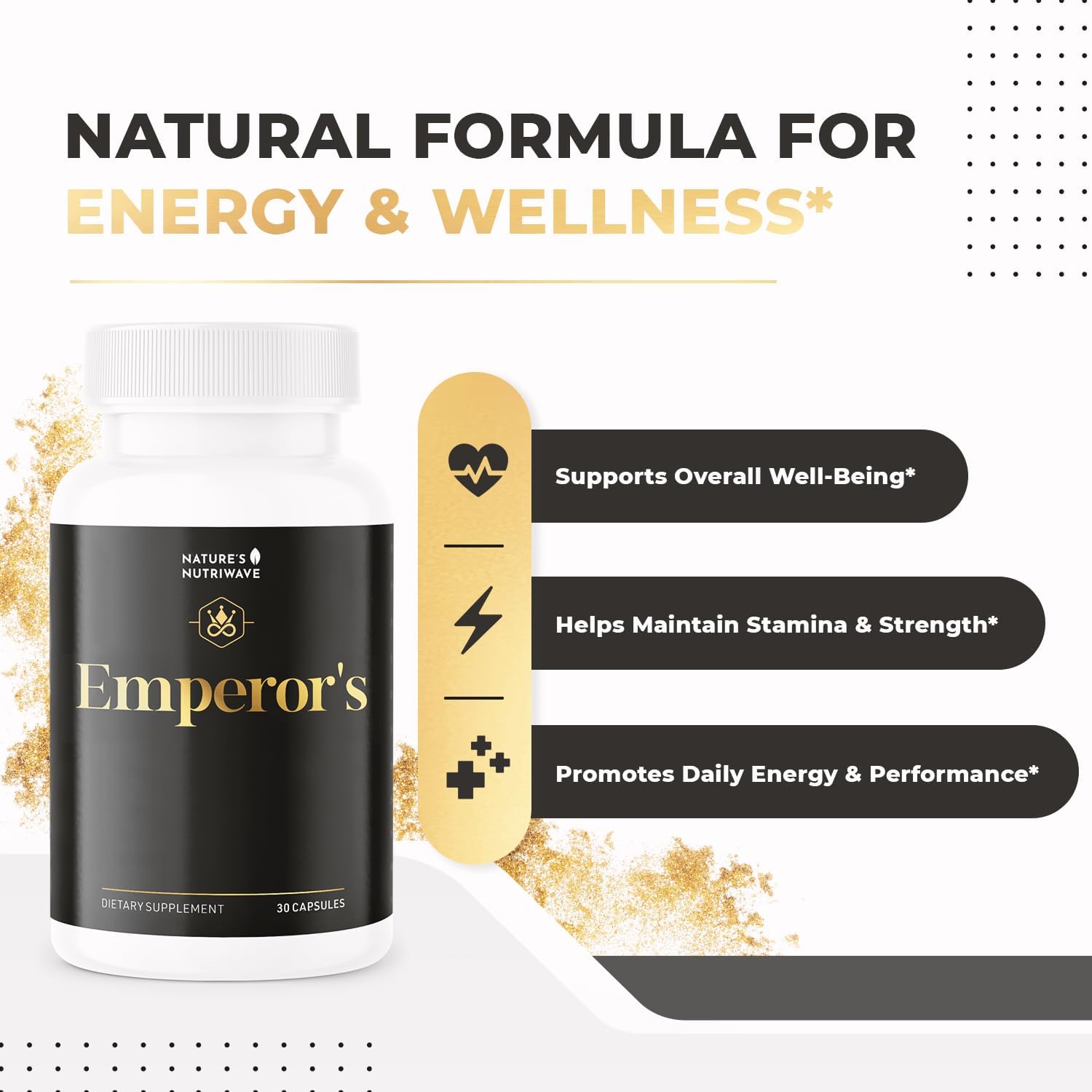 Emperor's Vigor Tonic – Fórmula Herbal – 60 Cápsulas