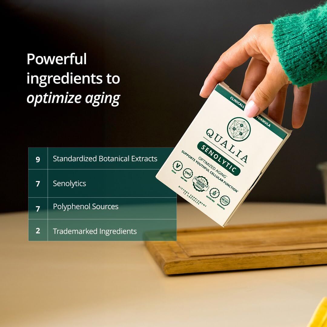Qualia Senolytic - Fórmula Senolítica Avanzada para el Apoyo a la Reparación Celular (Pack de 4)