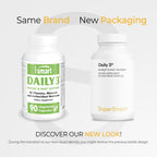 Supersmart Daily3 + BioPQQ – Multivitamínico completo para hombres y mujeres – 90 cápsulas vegetales
