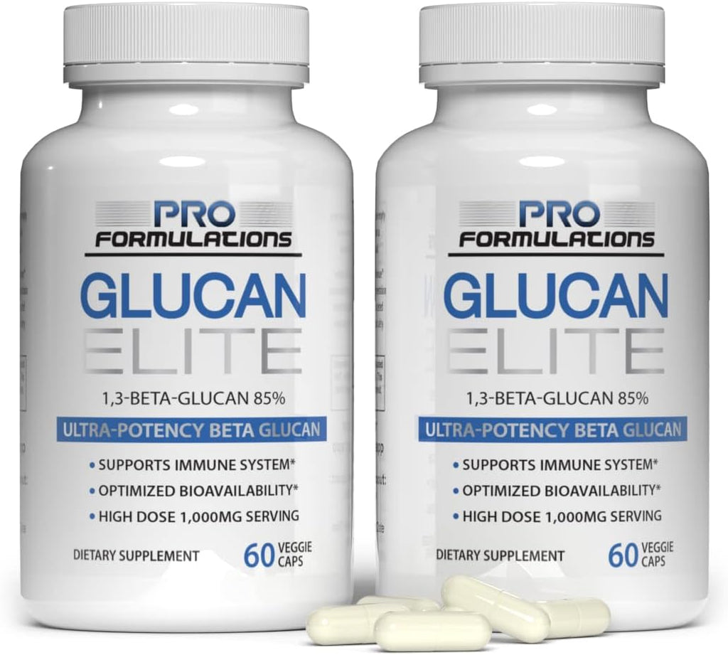 Pro Formulations MD Glucan Elite - Beta 1,3D Glucano 500mg - 60 Cápsulas (2 Paquetes)