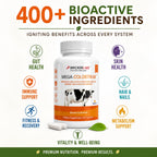 Bricker Labs Mega-Colostrum Cápsulas - Calostro Bovino 1000 mg con 40% IgG, 45 Cápsulas