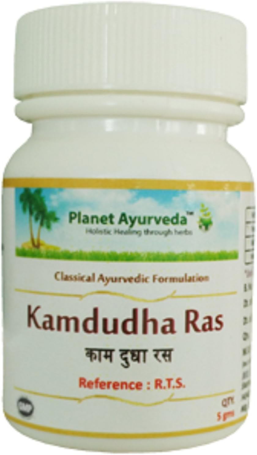 Planet Ayurveda Kamdudha Ras - Preparado herbo-mineral ayurvédico - 60 comprimidos