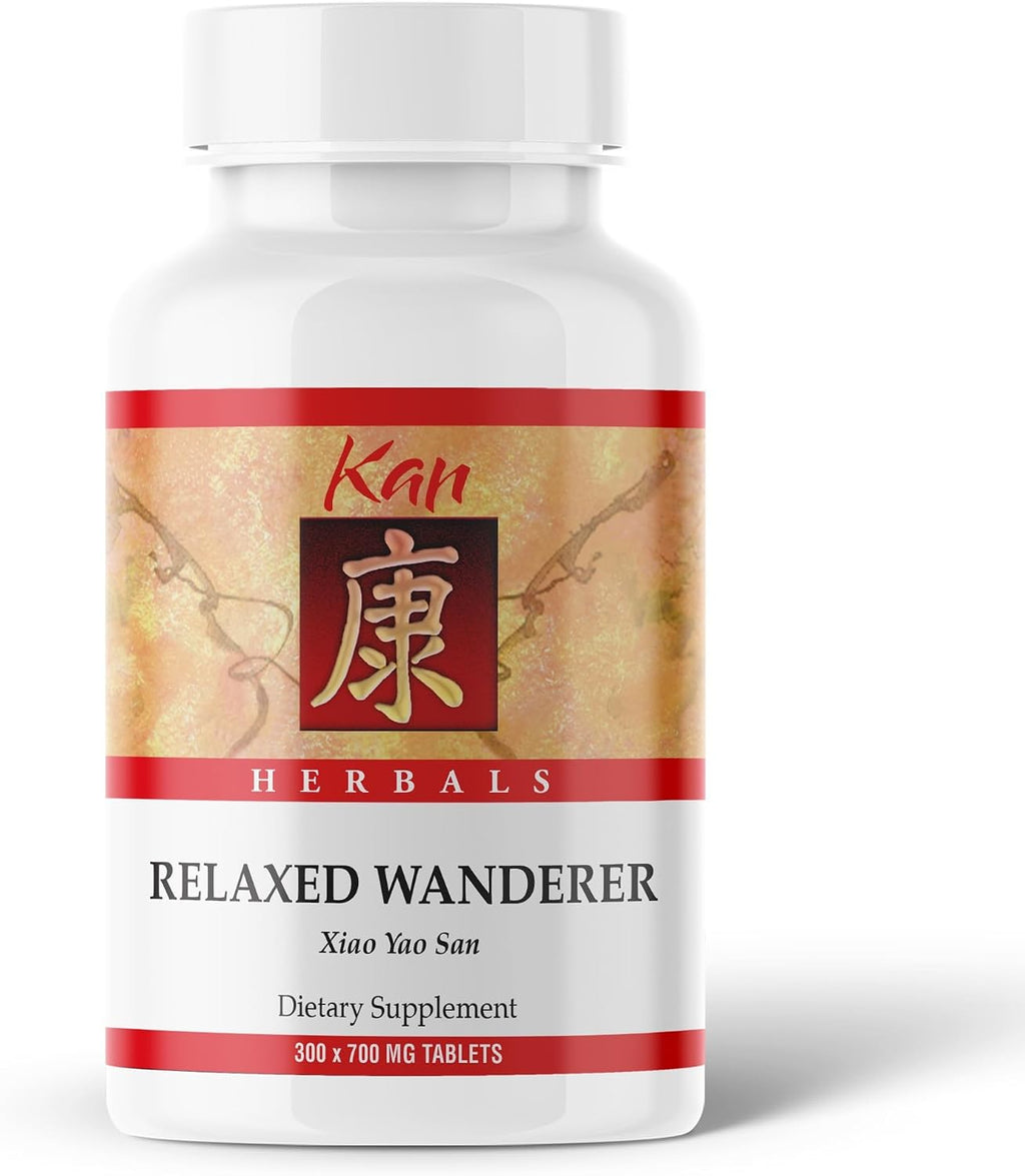 Kan Herbs Relaxed Wanderer Tablets – Fórmula Xiao Yao San, 300 Comprimidos