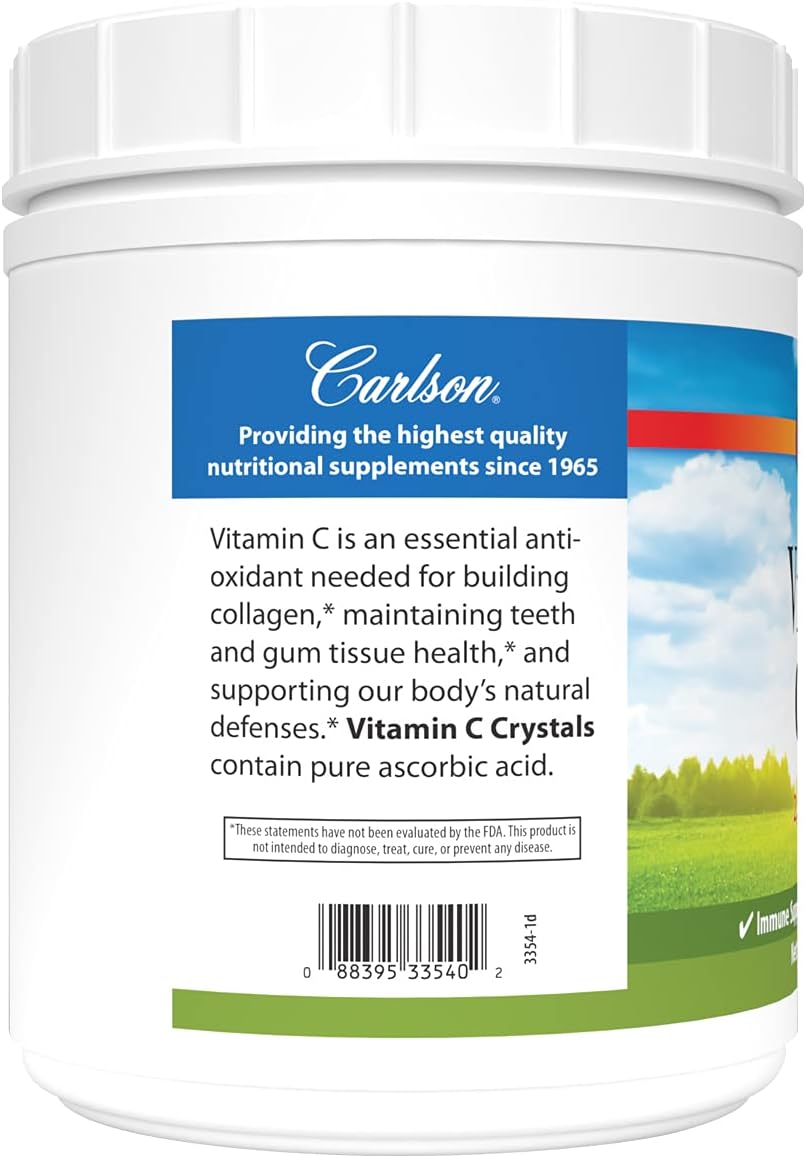 Carlson Vitamina C en Cristales 2.000 mg - Sabor Limón - 992 g