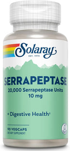 Solaray Serrapeptase Digestive Enzyme 10 mg (20,000 SPU) - 90 Vegetable Capsules