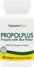 NaturesPlus Propolplus - 60 Softgels - Suplemento de Propóleo y Polen de Abeja