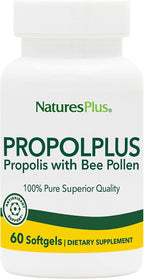 NaturesPlus Propolplus - 60 Softgels - Suplemento de Propóleo y Polen de Abeja