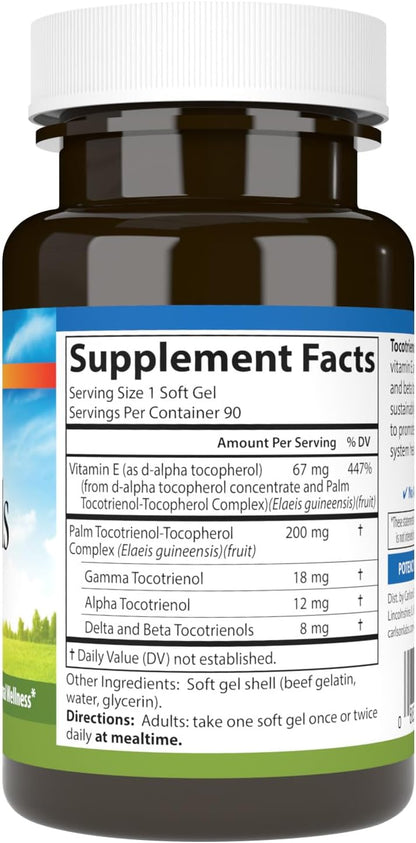 Carlson - Tocotrienoles, 40 mg, con Vitamina E Natural (Gamma, Alfa, Delta, Beta), 90 Cápsulas Blandas – Image 2