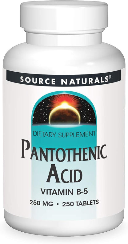 Source Naturals Ácido Pantoténico 250 mg - Vitamina B5, 250 Comprimidos – Image 1