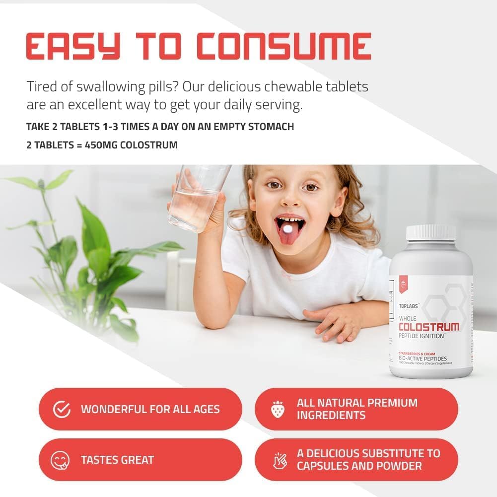 Calostro Bovino en Comprimidos - TBR Labs - 180 Comprimidos (90 Dosis)