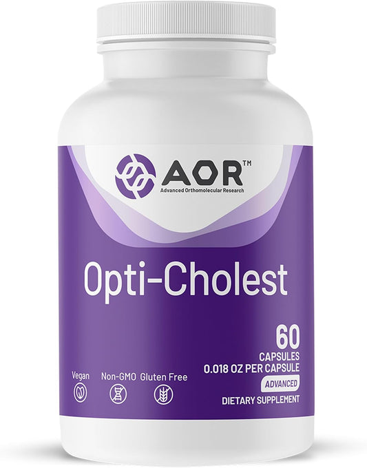 AOR Opti-Cholest Extracto de Bergamota 1000 mg – 60 Cápsulas Veganas – 30 Días