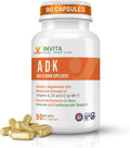 Invita, Suplemento ADK Vitaminas A, D3 5000 UI y K2 MK-7 - 90 Cápsulas