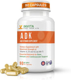 Invita, Suplemento ADK Vitaminas A, D3 5000 UI y K2 MK-7 - 90 Cápsulas