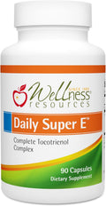 Wellness Resources Daily Super E - Vitamin E Complex with Tocotrienols, 90 Capsules