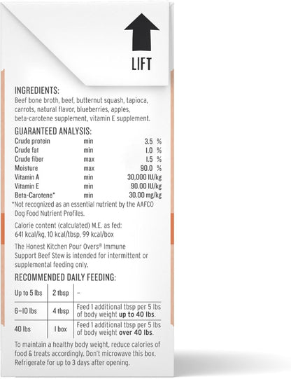 The Honest Kitchen Human Grade Functional Pour Overs: Apoyo Inmunológico - Estofado de Ternera, Complemento para Perros, 5.5 – Image 2