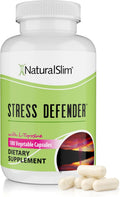 NaturalSlim Stress Defender | Reductor de Cortisol y Alivio del Estrés | Apoyo al Estado de Ánimo, Sueño y Metabolismo | Vitamina B5 y L-Tirosina | 180 Cápsulas Vegetales