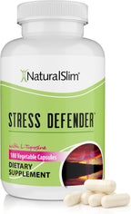 NaturalSlim Stress Defender | Reductor de Cortisol y Alivio del Estrés | Apoyo al Estado de Ánimo, Sueño y Metabolismo | Vitamina B5 y L-Tirosina | 180 Cápsulas Vegetales