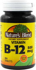 Nature's Blend Vitamina B12 500 mcg, 100 Comprimidos