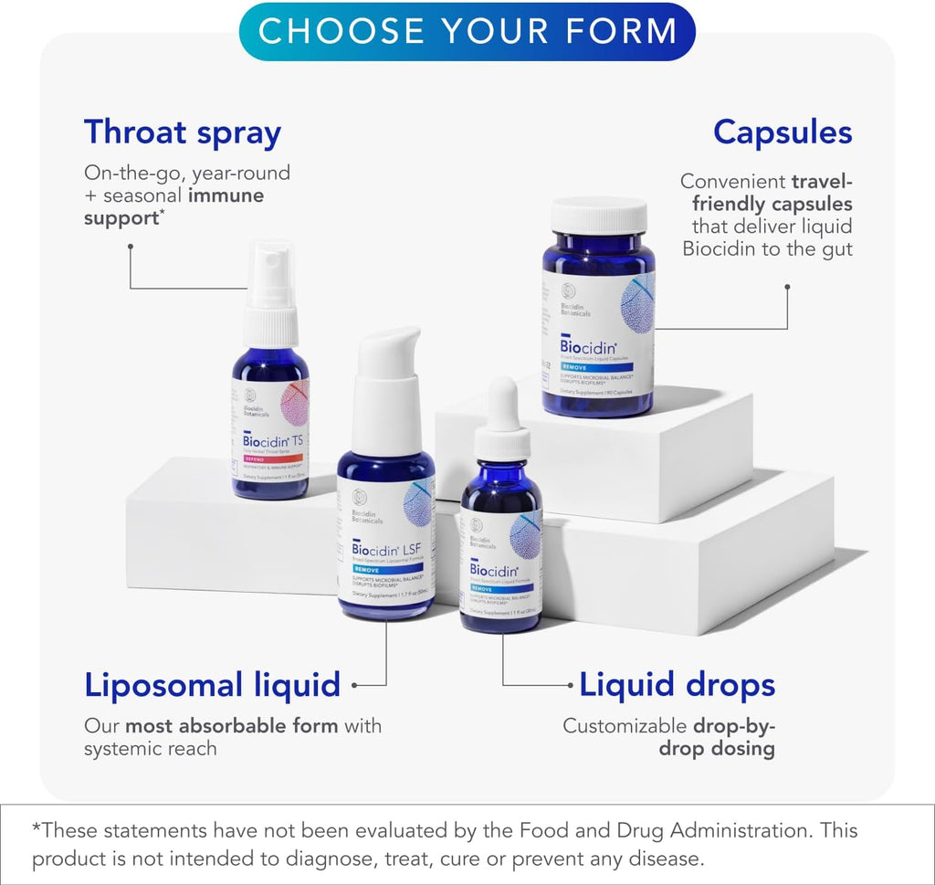 Biocidin LSF, Fórmula Liposomal para la Salud Intestinal y Defensa contra Biofilms (50 ml)