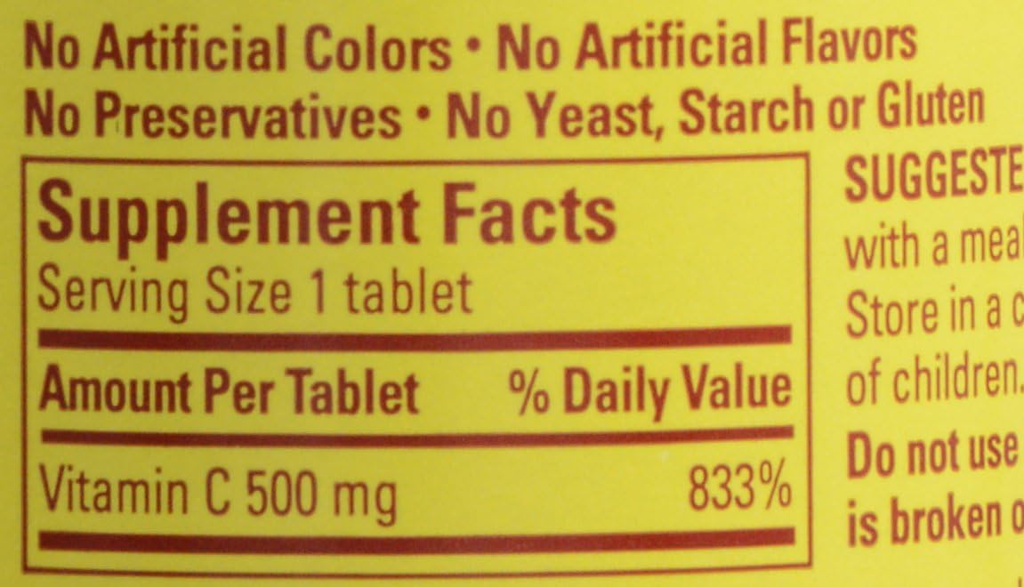 Nature Made Vitamina C 500 mg con Escaramujo, Liberación Prolongada – 60 Comprimidos