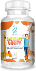 Actif Height Boost - 60 Gummies de Fresa - Suplemento de Crecimiento para Niños y Adolescentes con Vitaminas D3, K2, Zinc y Magnesio