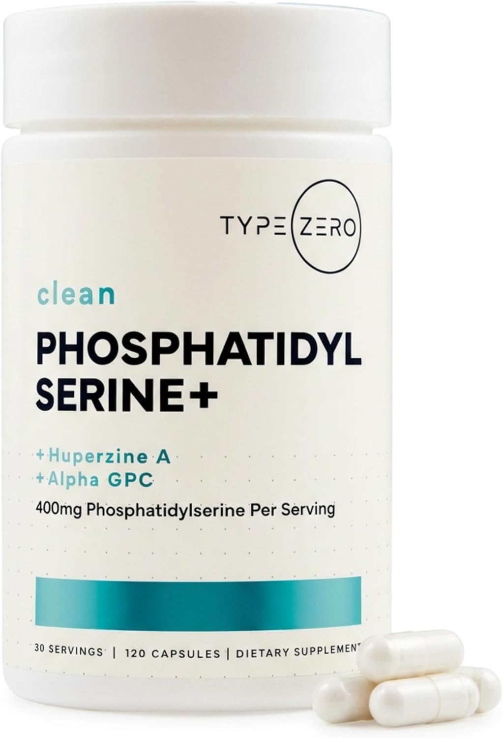 Phosphatidylserine 3X Strength - Suplemento de apoyo cerebral con Alpha GPC y Huperzina A