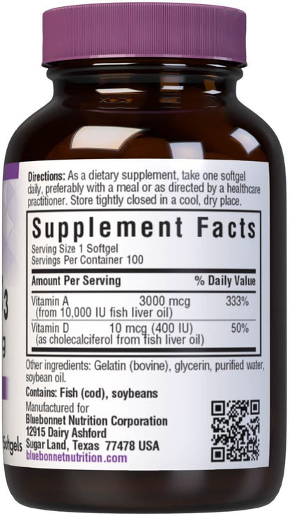 Bluebonnet Nutrition Vitamina A y D3 10.000 – El funcionamiento normal del sistema inmunitario. – Image 9