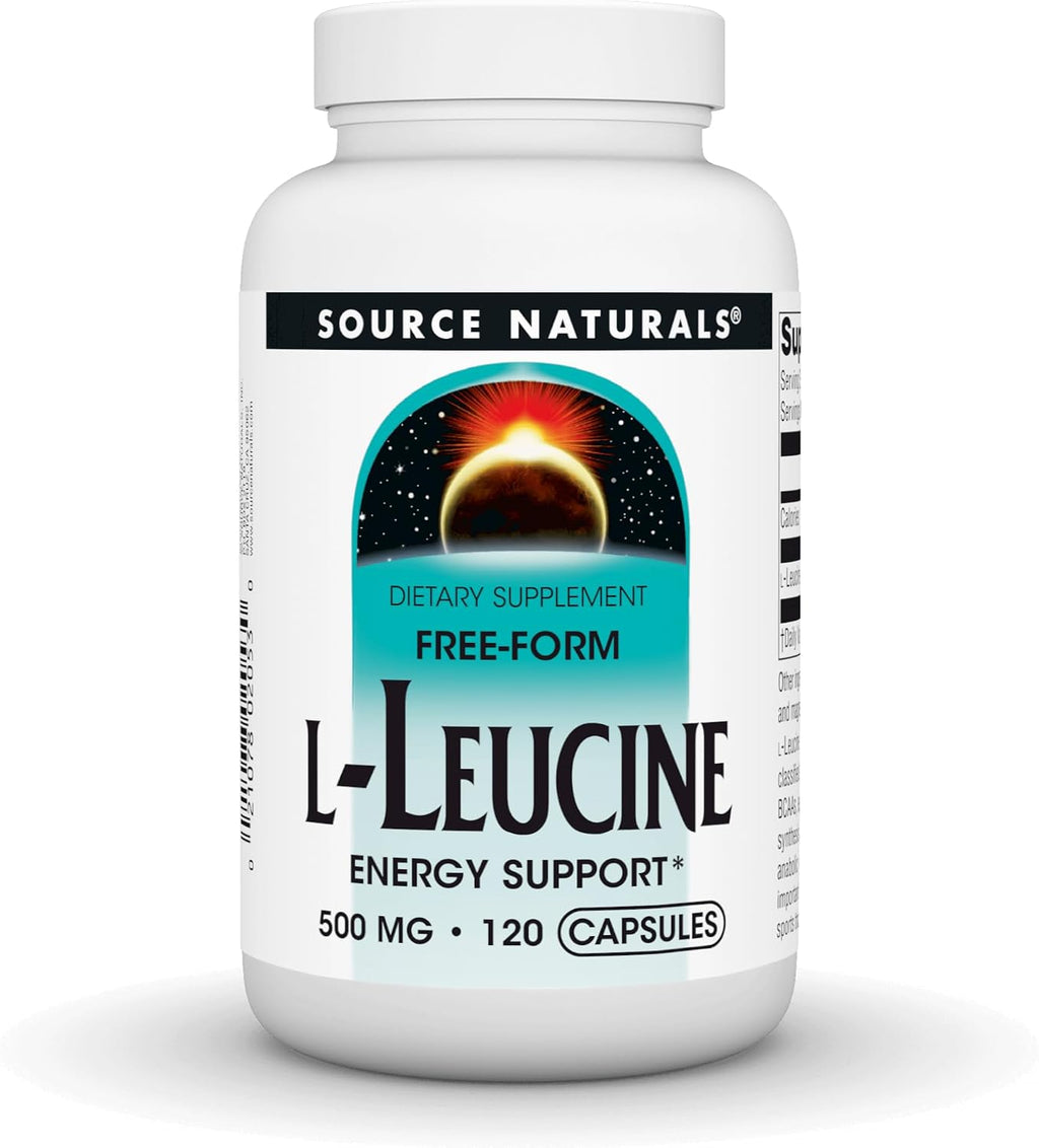 Source Naturals L-Leucine, Essential Amino Acid 500 mg - 120 Capsules