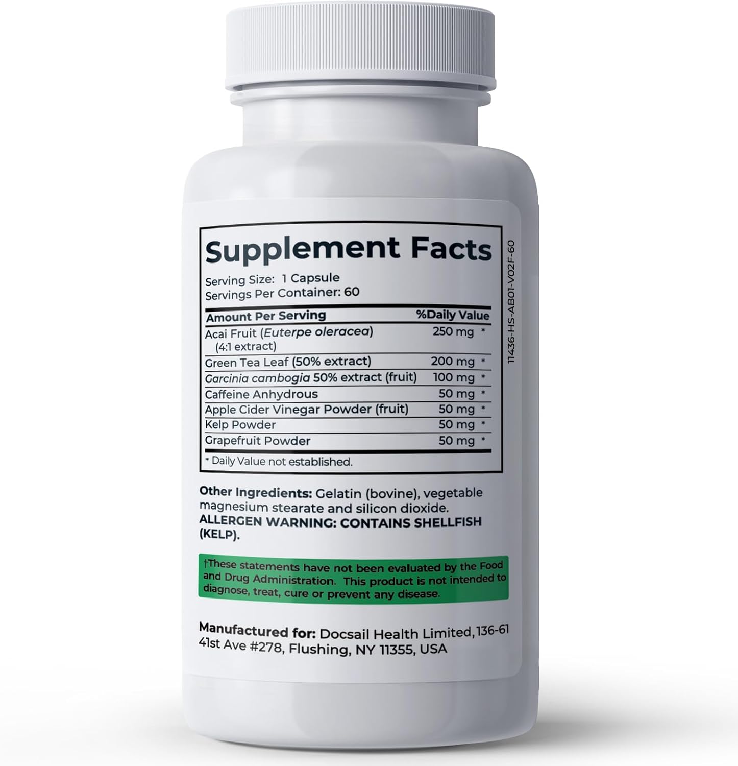 Divinity Nutra Thermogenic Brazilian Lean, Suplemento para la Hinchazón, 60 Cápsulas