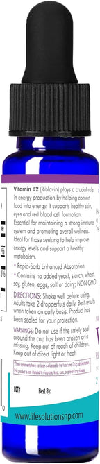 Life Solutions Suplemento de Vitamina B2 (Riboflavina)