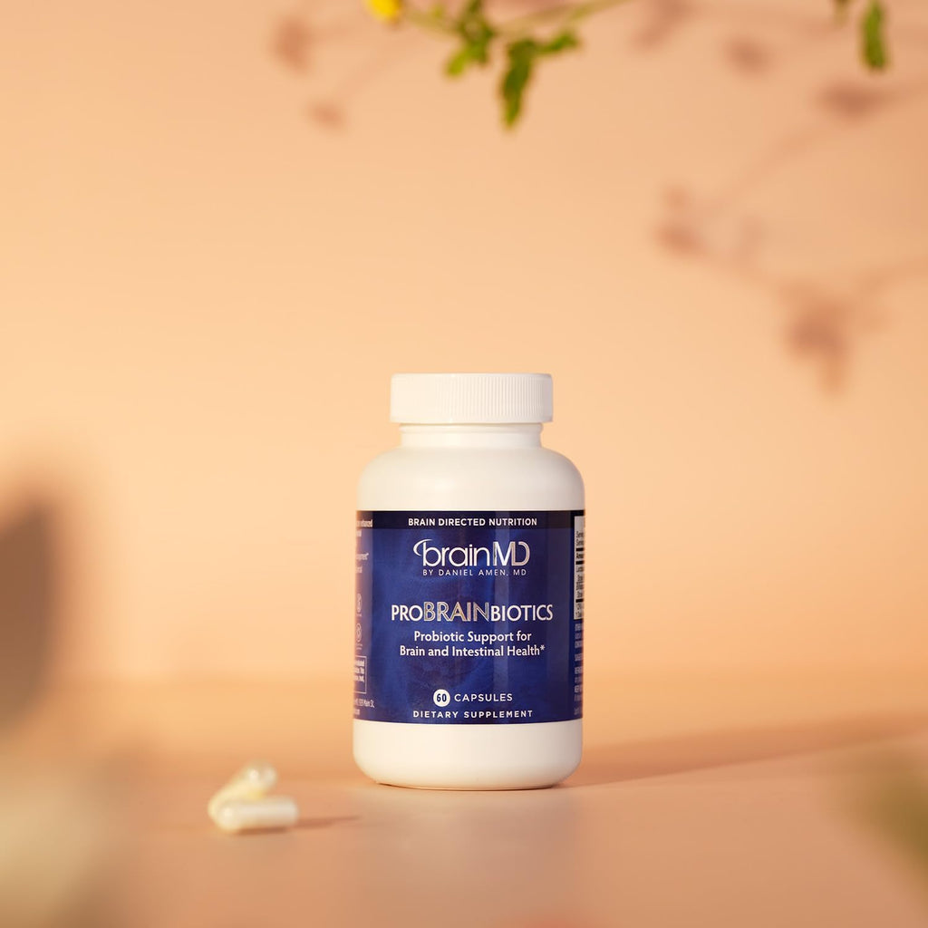 BRAINMD ProBRAINbiotics - 3 mil millones UFC, 60 cápsulas - Apoyo a la salud intestinal - Sin gluten