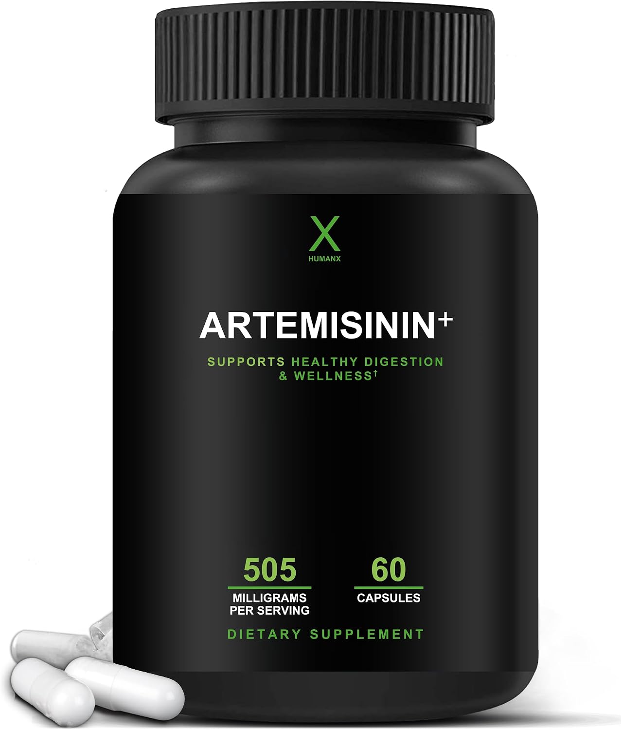 HUMANX Artemisinina 505 mg con Bioperina – Complemento alimenticio vegano