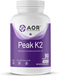 AOR Peak K2 – Vitamina K2 MK-4, 90 Cápsulas Veganas