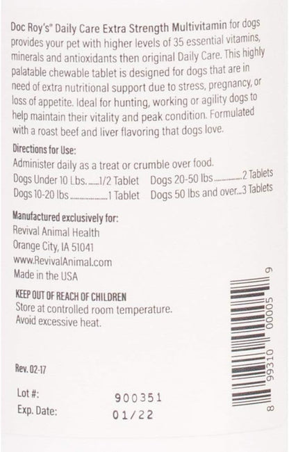 Doc Roy's Daily Care Extra Canine - Multivitamínico Avanzado para Perros – Image 7