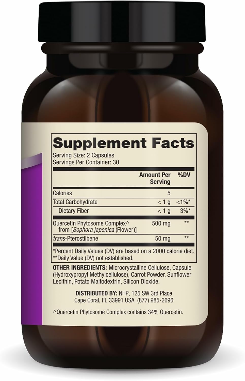 Dr. Mercola Quercetina y Pterostilbeno Advanced - 500 mg de Quercetina con Complejo Fitosómico - 60 Cápsulas