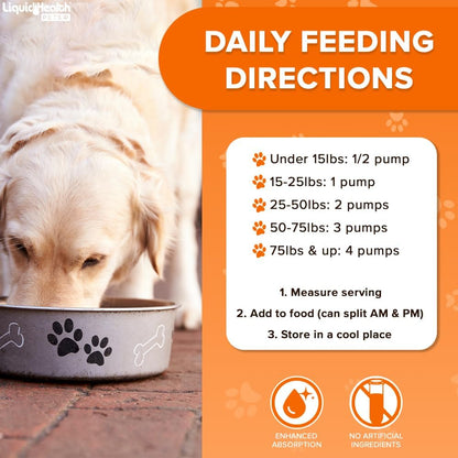 Liquid Health Pets K9 Omega 3 Aceite de – Función cognitiva: El DHA también es importante para el desarrollo y – Image 4