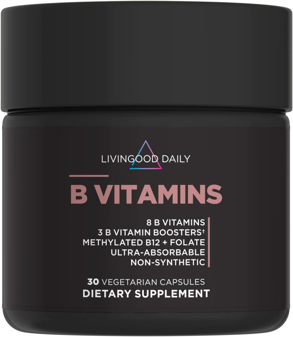 Livingood Daily Complejo B Metilado | 11 Formas Activas de Vitaminas B | Vegano y Sin Gluten | 30 Cápsulas