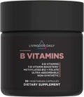 Livingood Daily Complejo B Metilado | 11 Formas Activas de Vitaminas B | Vegano y Sin Gluten | 30 Cápsulas