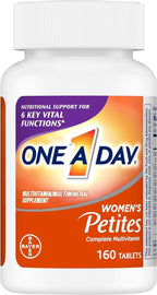 ONE A DAY Women's Petites Multivitamin with Vitamin A, C, D, E and Zinc, 160 Count (Pack of 2)