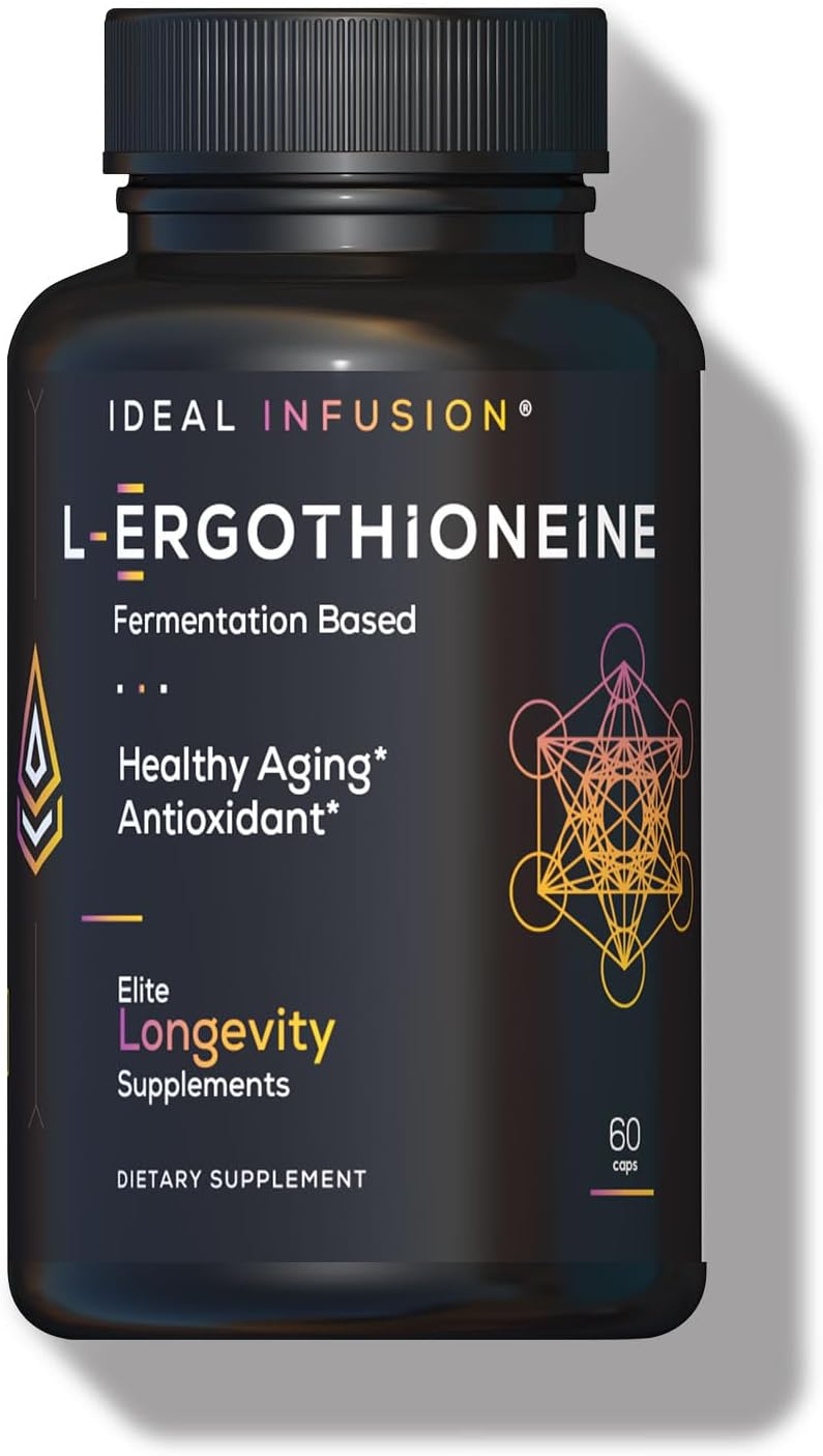 Ideal Infusion L-Ergothioneina 30mg – Antioxidante, Longevidad, Salud Cerebral y Cardíaca – 60 Cápsulas Veganas